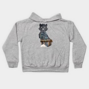 Wanderlust fox pattern - city Kids Hoodie